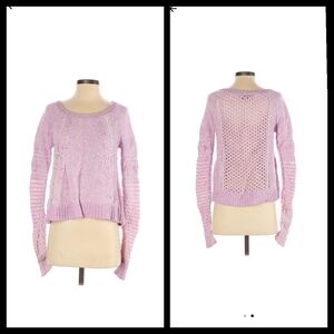 American eagle  cableknitt  crewneck  long sleeve sweater  xs pink barbiecore